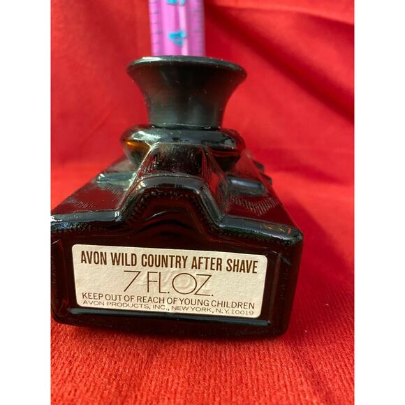 Avon Vintage Phone After Shave Bottle Wild Country Brown Glass Wall 1905 - Picture 2 of 3